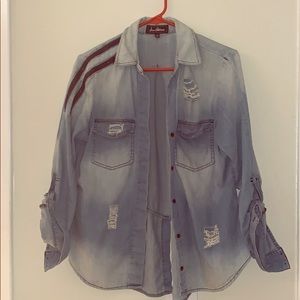 Long sleeve jean shirt